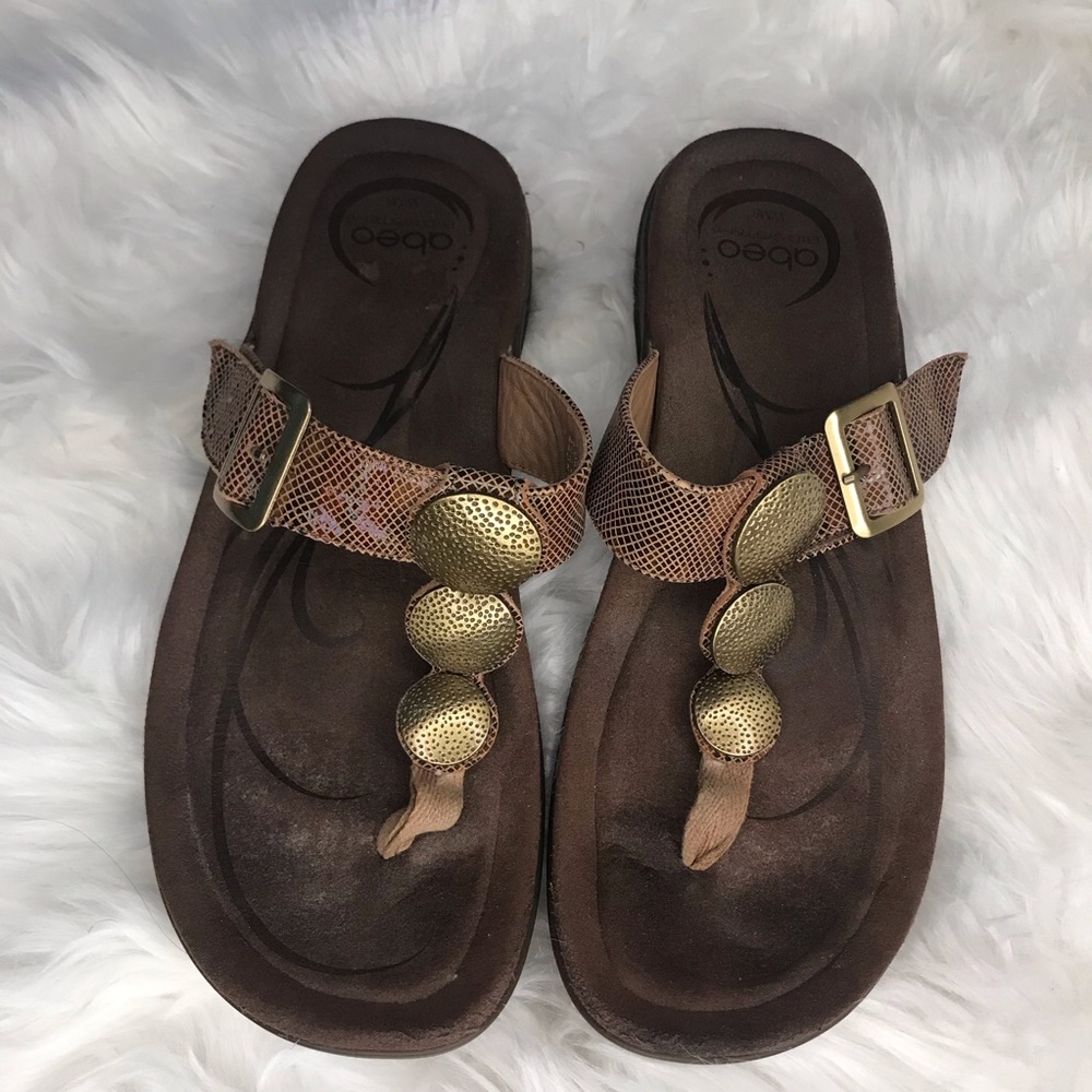 Abeo Baroque Sandals brown size 8